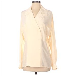 Silk Tuxedo Blouse